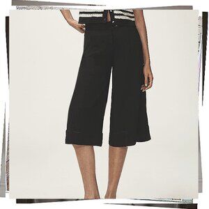 Vintage 94' Black Trouser Style Culottes w/ Cuff (0) by Ann Taylor
